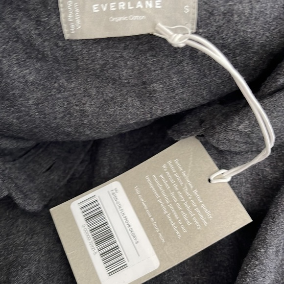 Everlane The Organic Cotton Flannel Popover Dark Gray NWT - Picture 8 of 8